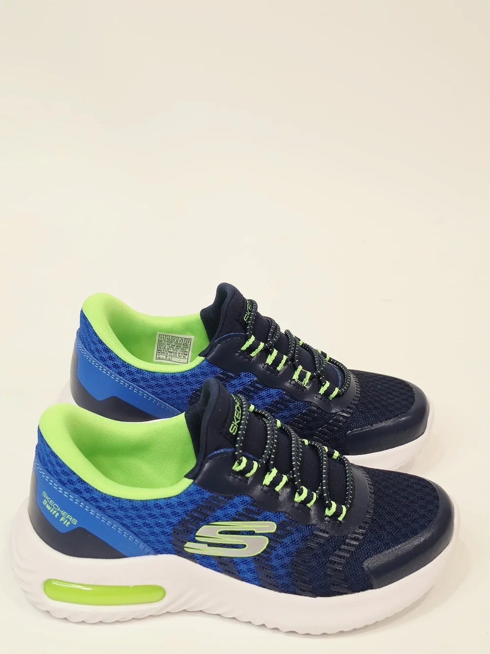 Skechers Kids' Navy & Green Swift Fit Slip-On Sneakers